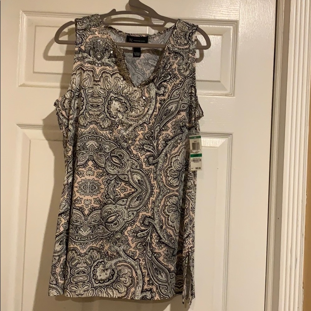 Inc paisley tank top.